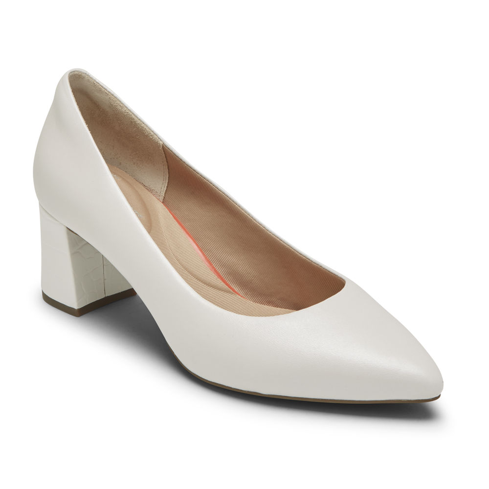 Womens Heels - Rockport Total Motion Salima - White - HMRZ59187